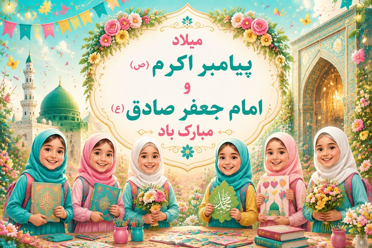 ولادت پیامبر رحمت و امام صادق (ع) مبارک باد